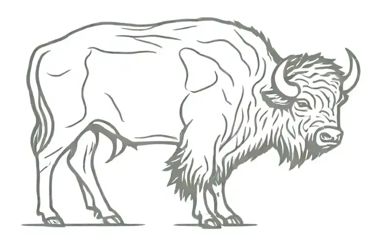 buffalo tattoo design idea