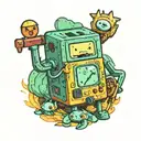 bmo adventure time tattoo design idea