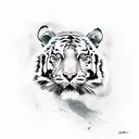 Tiger, forest, shadow tattoo design idea