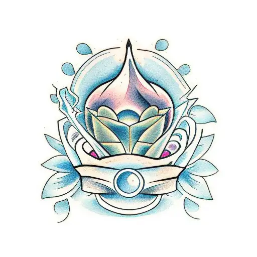 lola with hourglass tattoo design idea