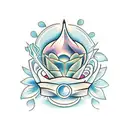 lola with hourglass tattoo design idea