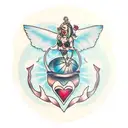 lola with hourglass tattoo design idea