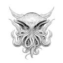 Cthulhu head tattoo design idea