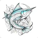 marlin tattoo design idea