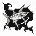 marlin tattoo design idea