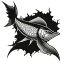 marlin tattoo design idea