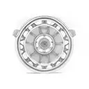 motorcycle wheel where bottom is round and top is flat, making a U shape with flat top  tattoo design idea