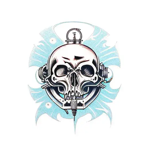 adeptus mechanicus servoskull tattoo design idea