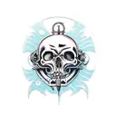 adeptus mechanicus servoskull tattoo design idea