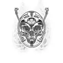 adeptus mechanicus servoskull tattoo design idea