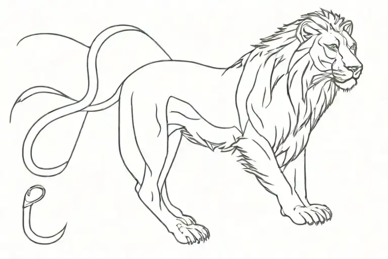 wrong leo ascendant tattoo design idea