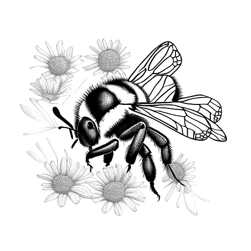 bumble bee  tattoo design idea