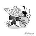 bumble bee  tattoo design idea