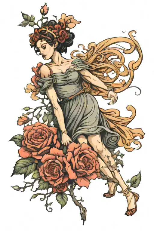 the rape of Persephone statue tattoo design idea