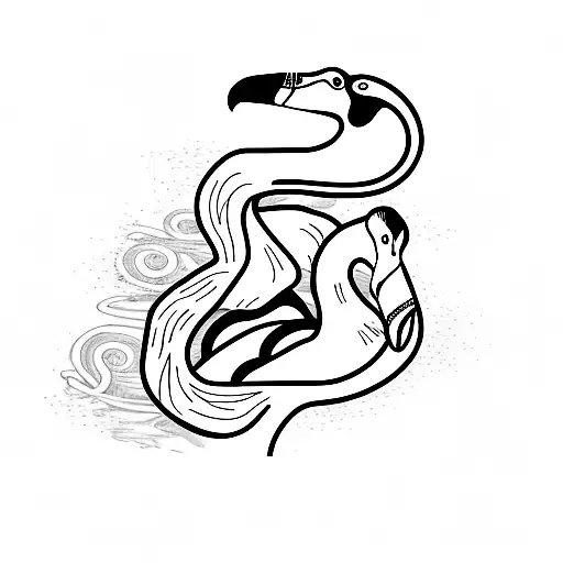 flamingo  tattoo design idea