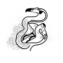 flamingo  tattoo design idea