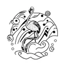 flamingo  tattoo design idea