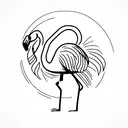 flamingo  tattoo design idea