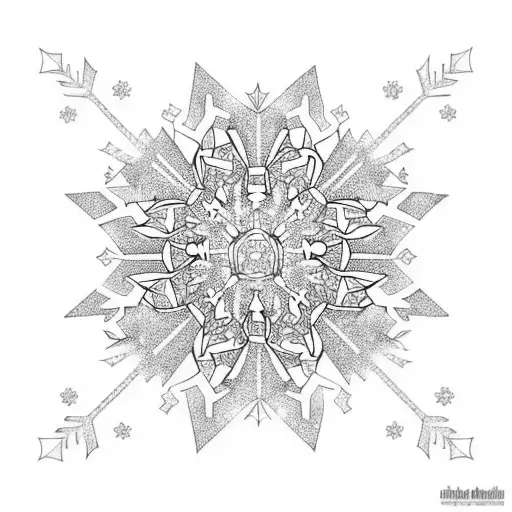 snowflake tattoo design idea