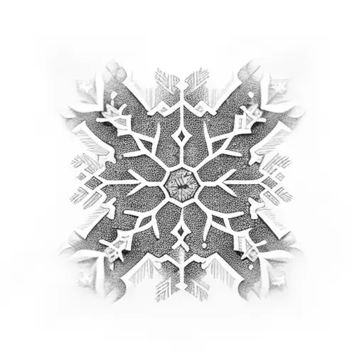 little snowflakes serie tattoo design idea