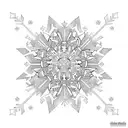 snowflake tattoo design idea