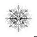 snowflake tattoo design idea