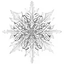 snowflake tattoo design idea