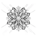snowflake tattoo design idea