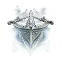 viking boat valhalla tattoo design idea