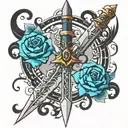 Dagger tattoo design idea