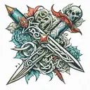 Dagger tattoo design idea