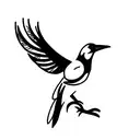 magpie tattoo design idea