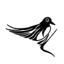 magpie tattoo design idea