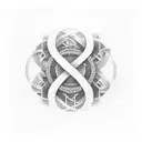 Infinity Symbol made of numbers 0804199309071994251220151201201902082020 tattoo design idea