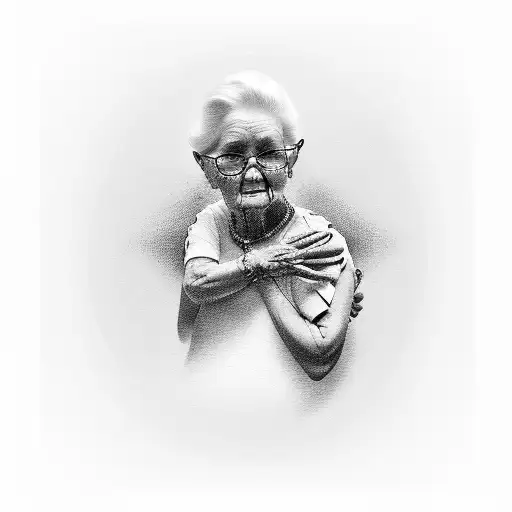 A quote about the special bond between a grandmother and grandson tattoo design idea