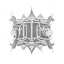 a tattoo of text for grandson and grandma tattoo design idea