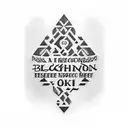 a tattoo of text for grandson and grandma tattoo design idea