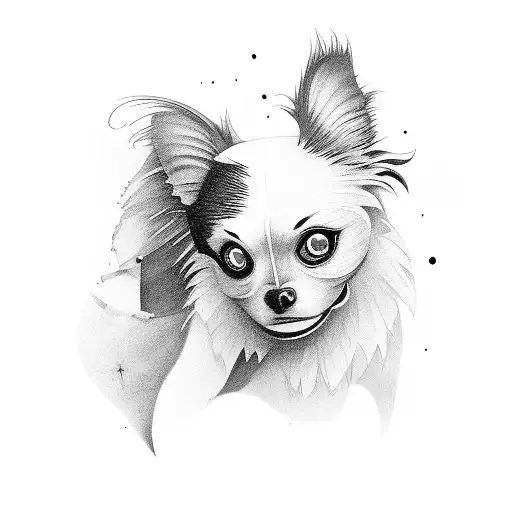 papillon de nuit, Dark tattoo design idea