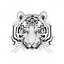 climbing tiger tattoo design idea