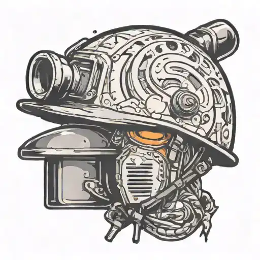 Pubg tier 3 helmet and frying pan tattoo design idea