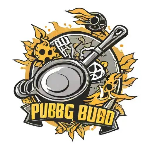 Pubg themed tattoo featuring frying pan tattoo design idea