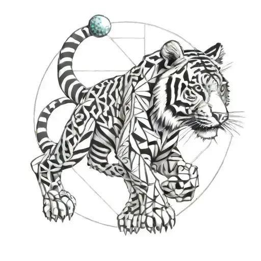 tiger, space, grateful dead, 9, tattoo design idea