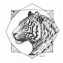 tiger, space, grateful dead, 9, tattoo design idea