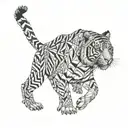 tiger, space, grateful dead, 9, tattoo design idea