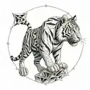 tiger, space, grateful dead, 9, tattoo design idea