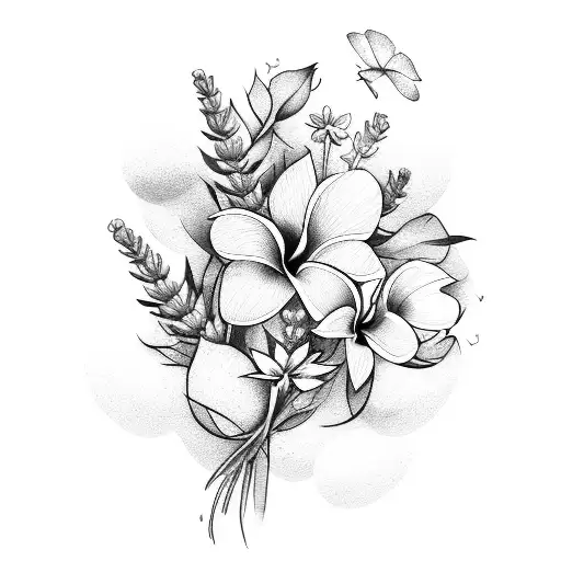 Tattoo uploaded by Chris Murphy • Plumeria flower blossoms • Tattoodo