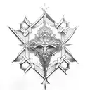 medieval cross tattoo design idea
