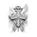 medieval cross tattoo design idea