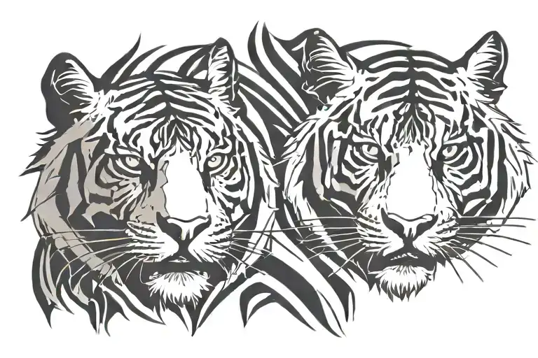 tiger stripes tattoo design idea