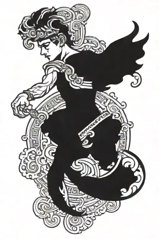 hermes greek god tattoo design idea
